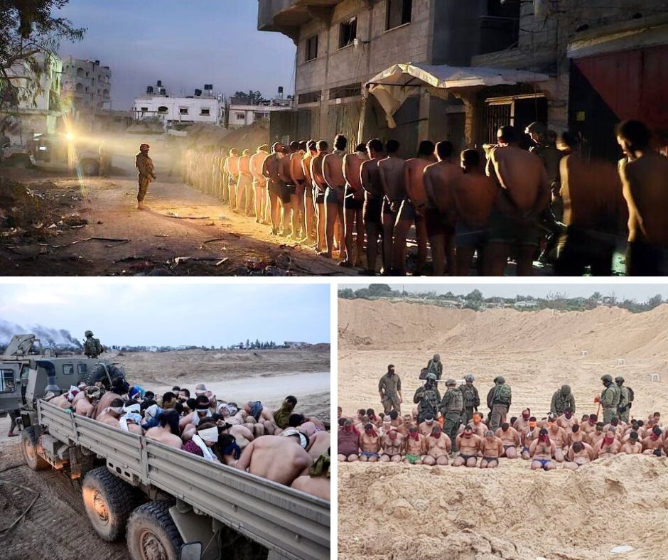 صور نشرها جيش الاحتلال لمعتقلين من قطاع غزة